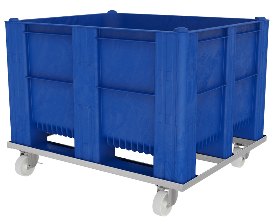 Kotak Pallet Tipe ACE 1000 Padat, Dengan Dolly